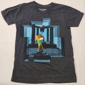 Mojang dark grey minecraft shirt